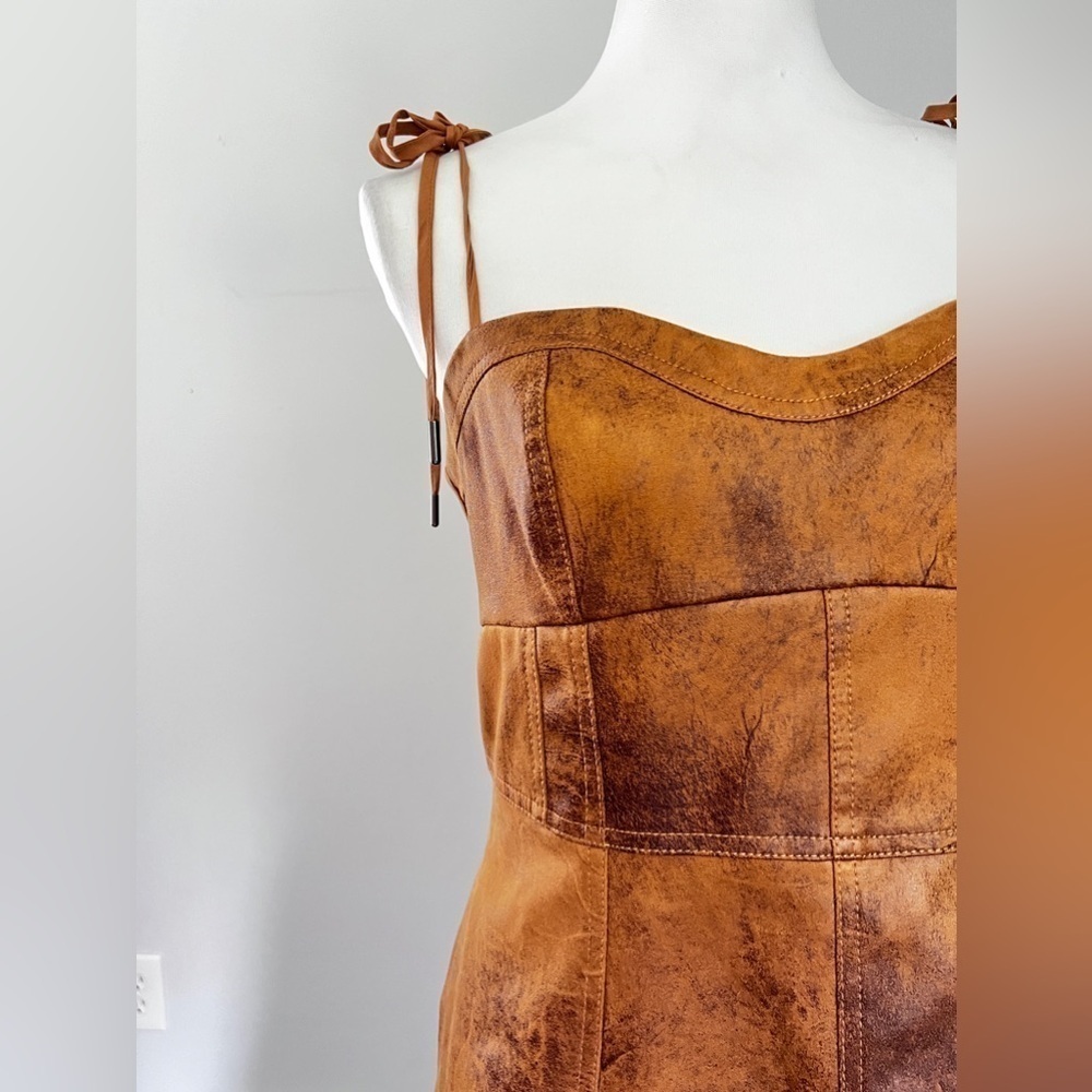 Free People NWT Veronica Suede Festival Mini Dress size 8 - Picture 6 of 15